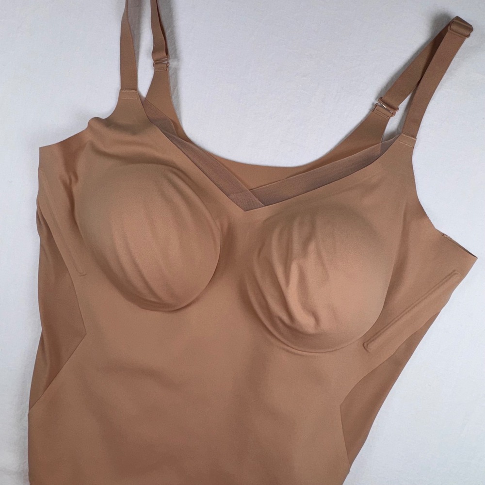Honeylove Crossover Bodysuit Women 3X Tan Shapewear TPBS00014 Compression